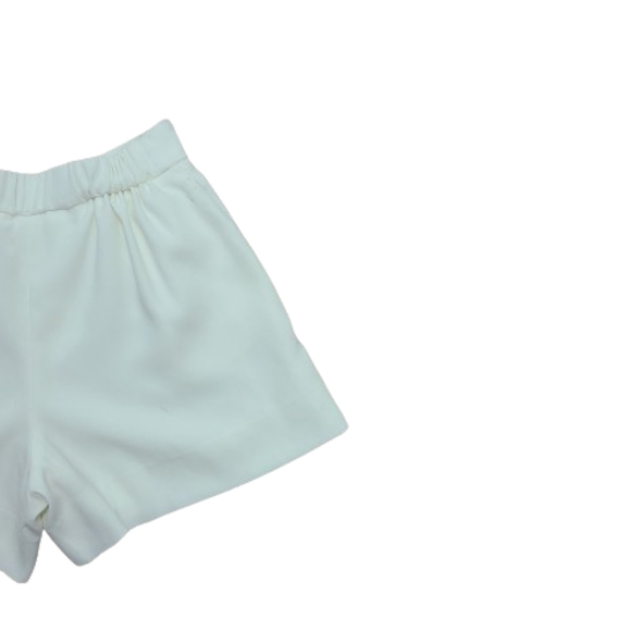 Aritzia Babaton Cohen Cream Pleated High Waisted Shorts Women's Size 0 - Picture 11 of 16